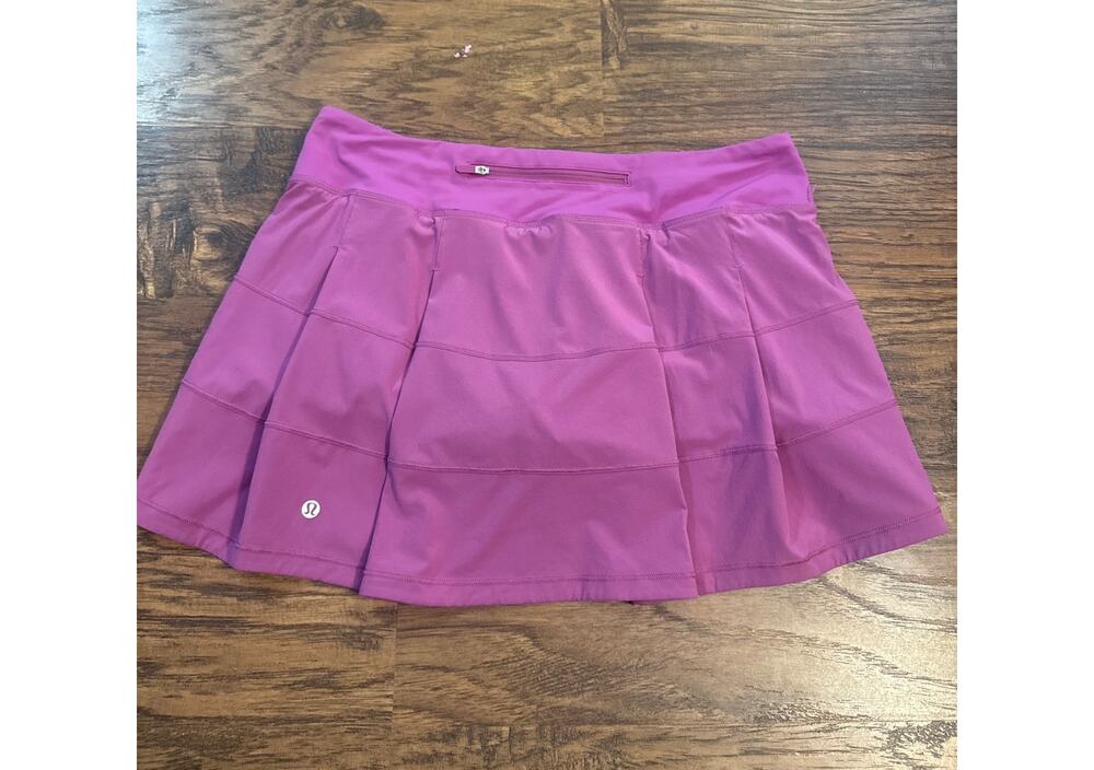 Lululemon Pace Rival Skirt Tall Stretch 15" Ripened Raspberry Sz 10 Tennis Golf